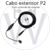 Cabo extensor P2 com controle de volume