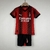 Conjunto Infantil Milan 1 23/24 Vermelho e Preto - Camisa e Shorts - Puma