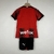 Conjunto Infantil Milan 1 23/24 Vermelho e Preto - Camisa e Shorts - Puma - comprar online