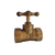 Llave Paso Agua 3/4 HH Bronce 1/4 De Vuelta