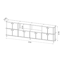 Mueble para TV con 6 módulos - Oslo Ambiente