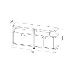 Mueble para TV con 2 módulos - Oslo Ambiente