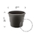 Vaso Cachepot Roma 17 Preto - comprar online