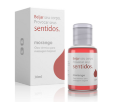 Óleo para Massagem Beijável Função Hot Sentidos