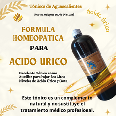 Tónico homeopático diseñado para ayudar a equilibrar los niveles de ácido úrico y promover el bienestar articular.