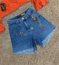 Short jeans bordado