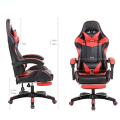 Cadeira Gamer Prizi Pz1006e, até 120 Kg, Ângulo ajustável do encosto, Vermelha - comprar online