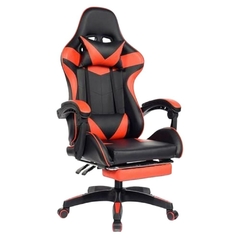 Cadeira Gamer Prizi Pz1006e, até 120 Kg, Ângulo ajustável do encosto, Vermelha na internet