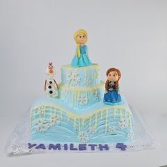 Pastel Anna Elsa y Olaf | 70 rebanadas