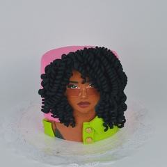 Pastel afro mujer | 15 rebanadas