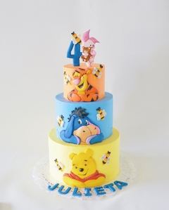 Pastel Winnie Pooh y sus amigos | 80 rebanadas