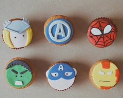 Cupcakes súper héroes fondant