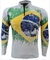 Camiseta de pesca King Brasil Bandeira (kff659)