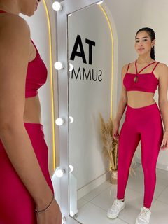 Conjunto Fitness Glow Caterine Vermelho