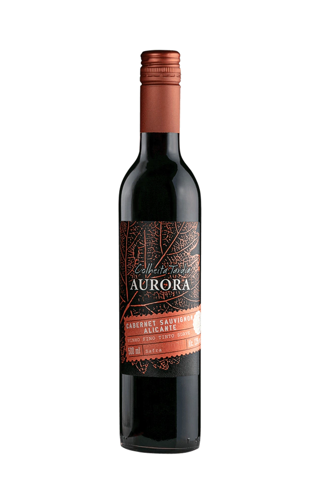 Vinho Vinícola Aurora Tinto Suave Brasil Colheita Tardia Alicante Bouschet, Cabernet Sauvignon 500ml
