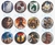 12 Bottons Attack On Titan Anime Broche Boton Pin