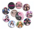 10 Bottons Kpop Black Pink Broche Button Alfinete