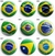 Kit 10 Bottons Brasil Copa Do Mundo Seleção Boton Pin na internet