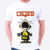 Camiseta Charlie Brown Snoopy Solitario Estampada Desenho