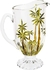 Jarra De Cristal Palm Tree Handpaint