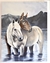 Caballos en el lago, 90x120 cm. Acrílico en internet