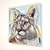 Mountain lion, 25x25 cm. Acrylic - buy online