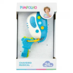 CHAVEIRO MUSICAL AZUL/VERDE/BRANCO AC INF PIMPOLHO