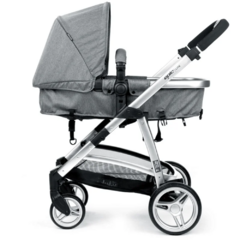 CARRINHO DE BEBÊ TRIO GREY STEEL INFANTI - BabyBee Store