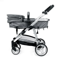 CARRINHO DE BEBÊ TRIO GREY STEEL INFANTI