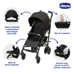 CARRINHO LITE WAY 4 BASIC JET BLACK CHICCO - comprar online