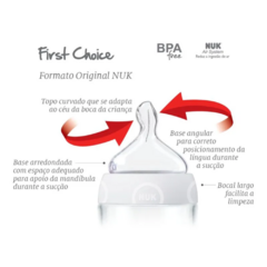 BICO DE MAMADEIRA ANTICÓLICA FIRST CHOICE ADVANCED - NUK 0-6 MESES - comprar online