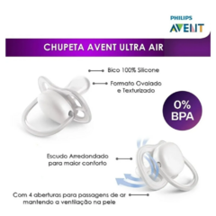 CHUPETA ULTRA AIR HAPPY BORBOLETA - AVENT 0-6 MESES - comprar online