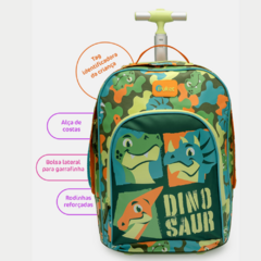 MOCHILA DE RODINHAS DINO TRIO - PUKET - BabyBee Store