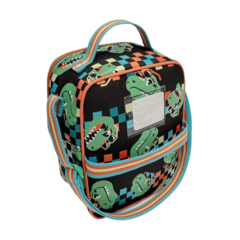 KIT MOCHILA + LANCHEIRA DINO PRETA - PUKET - loja online