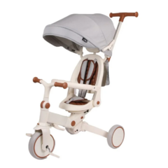 TRICICLO INFANTIL PREMIUM BABY E-LITE TRIKE OFF WHITE/ CINZA