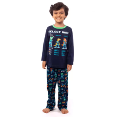 PIJAMA M/L 1/2 M. DINO ELITE AZUL CONF INF PUKET