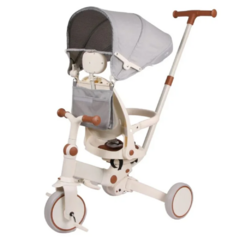 TRICICLO INFANTIL PREMIUM BABY E-LITE TRIKE OFF WHITE/ CINZA - loja online