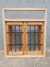 Ventana de Abrir Postigon de Osc MOD. COLT c/reja c/paño fijo superior 150x150 Cedro - Tecnomark Aberturas