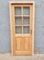 Puerta Exterior MOD. C8 dos tableros 1/2 vidrio superior Cedro