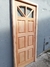 Puerta Exterior MOD. C4 seis tableros ciega 1/4 vidrio superior Cedro - comprar online