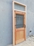 Puerta Simple Colonial MOD. FARO reja combinada Cedro