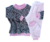 Conjunto Fleece Infantil Tigrado Rosa com Preto 0 a 14 anos