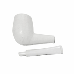 Cachimbo de Madeira Branco Com Piteira Reta Removível - comprar online