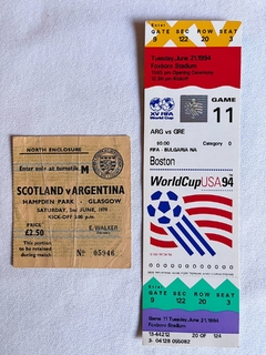 Lote Entradas Maradona Primer y ultimo Gol Selección Argentina - comprar online