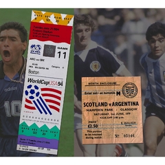 Lote Entradas Maradona Primer y ultimo Gol Selección Argentina