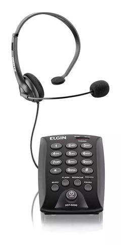 Telefono call center Headset Cabezal Operadora Teclado Y Vincha Elgin 6000