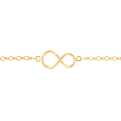 Pulseira folheado a ouro com simbolo do infinito - comprar online