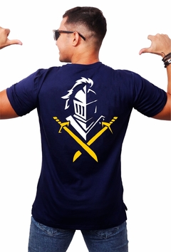 Camisa Azul Marinho Estampa Guerreiro - comprar online