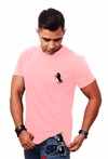 Camisa Rosa Estampa Emblema Cavalo