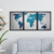 Kit 3 Quadros Decorativos Mapa Mundi com Moldura - Enjoy Home Store